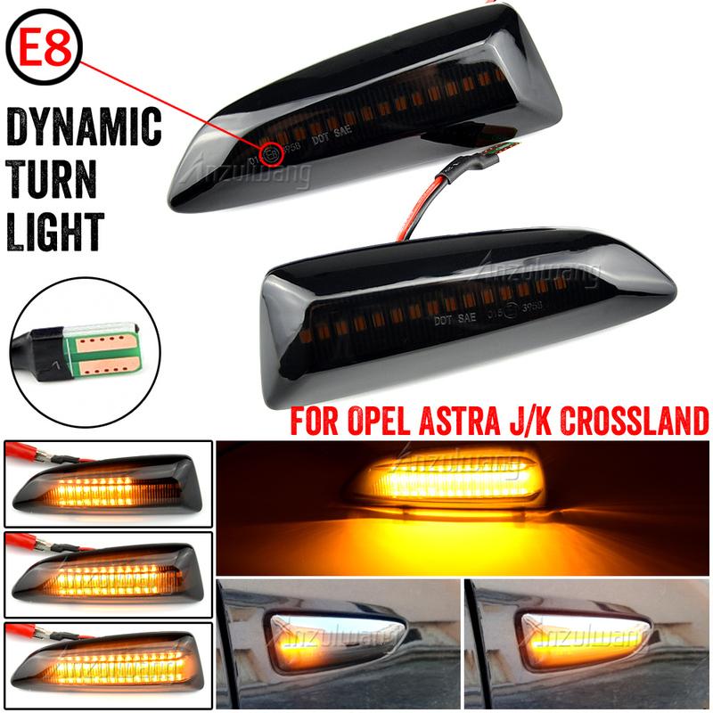 For Buick Regal Opel Zafira Tourer C Astra J K Grandland X Crossland X Insignia B Led Dynamic Side Marker Turn Signal Light