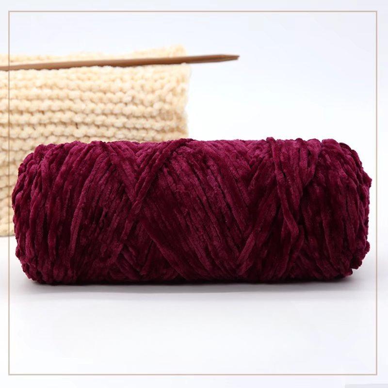 500g Chenille Soft Velvet Yarn Cotton Wool Yarn Crochet Yarn DIY Handmade Scarf Sweater Coat Blankets for Knitting Crafts