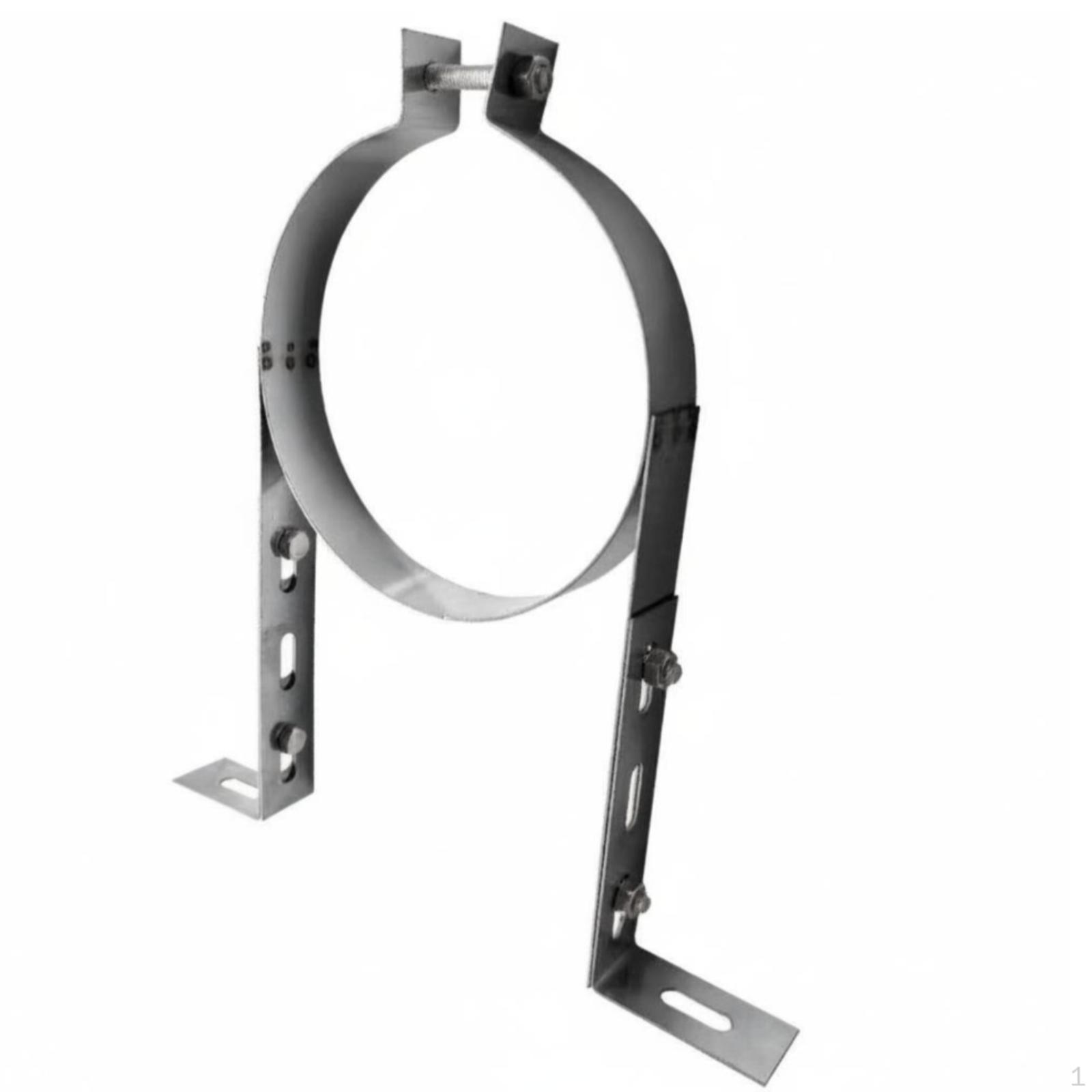 Stainless Steel Exhaust Pipe Mount, Polished Bracket, Universal