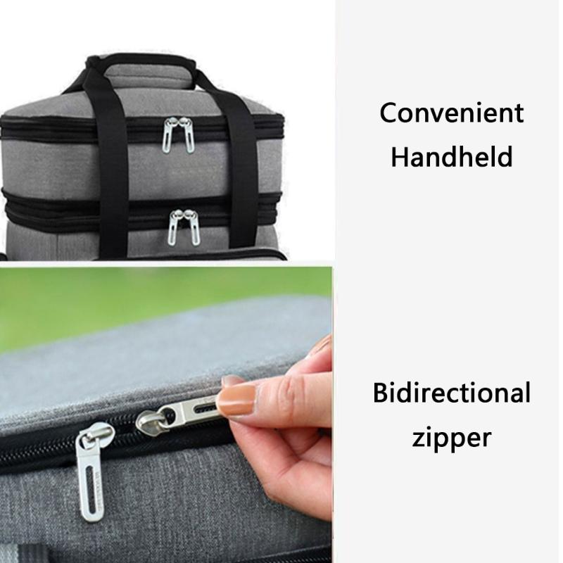 Strong Thermal Hand Bag with Multiple Pockets Leakproof Design Food Carriers for Office Meals Beach Trip & Daily Commute