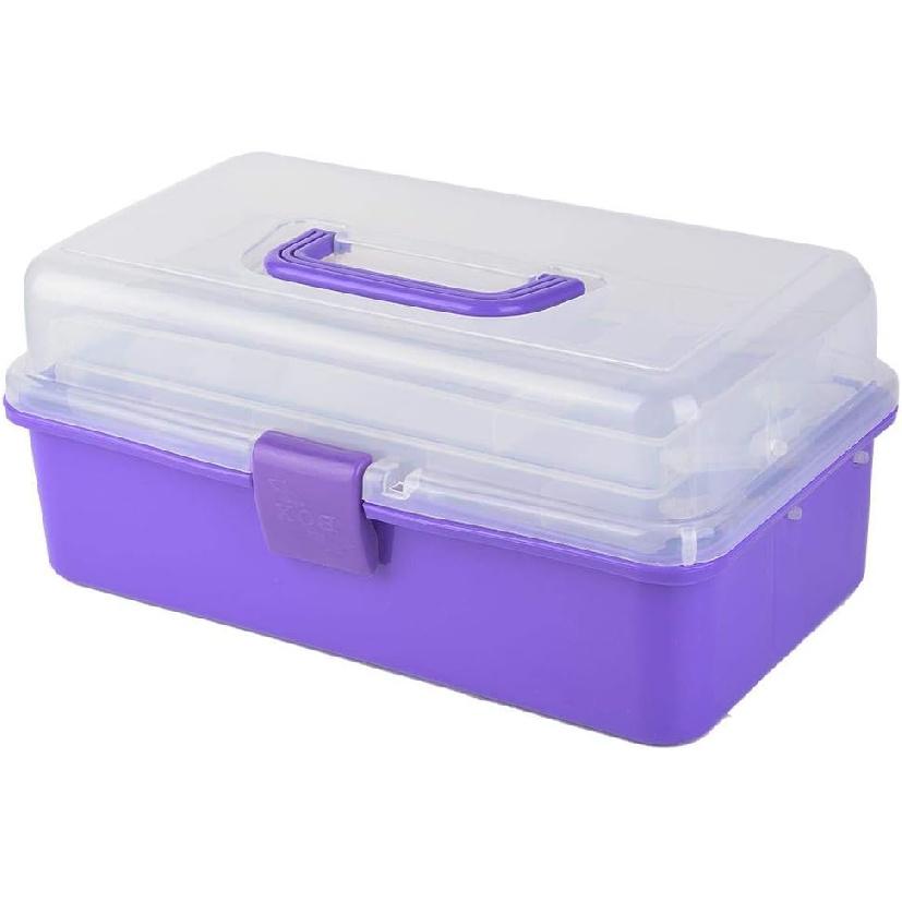 Multi-purpose 3-layer Toolbox, Tool Organizers Tool Boxes with Tray and Dividers Household Plastic Tool Organizers 3 Choice Color Folding Storage Box