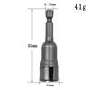 1/4 Inch 6.35mm Hex Shank Socket Adapter Nut for Power Tool Slotted Butterfly Bolt Socket Wrench Electric Screwdriver Sleeve