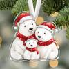 Cartoon Bear Christmas Pendant Ornaments Cute Polar Bear Panda Xmas Tree Hanging Pendant Decoration Home Car Decor Navidad Gifts