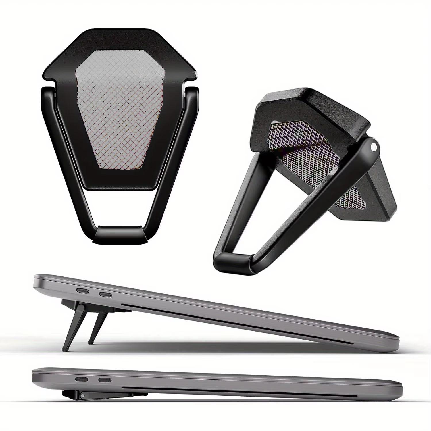 Portable Invisible Laptop Stand, Mini Aluminum Cooling Pad,Computer Keyboard Mount Kickstand, Ergonomic Lightweight Laptop Stand