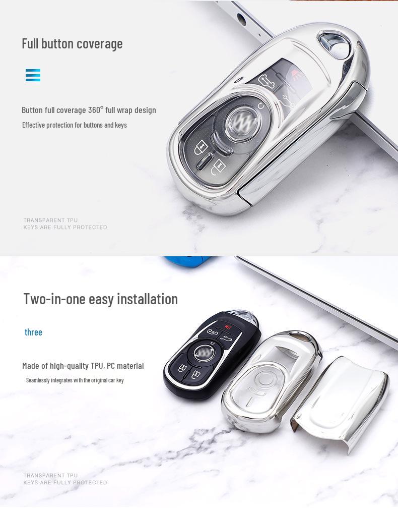 Buick New Enclave TPU Key Case for Regal & LaCrosse Two-in-One Shell Set