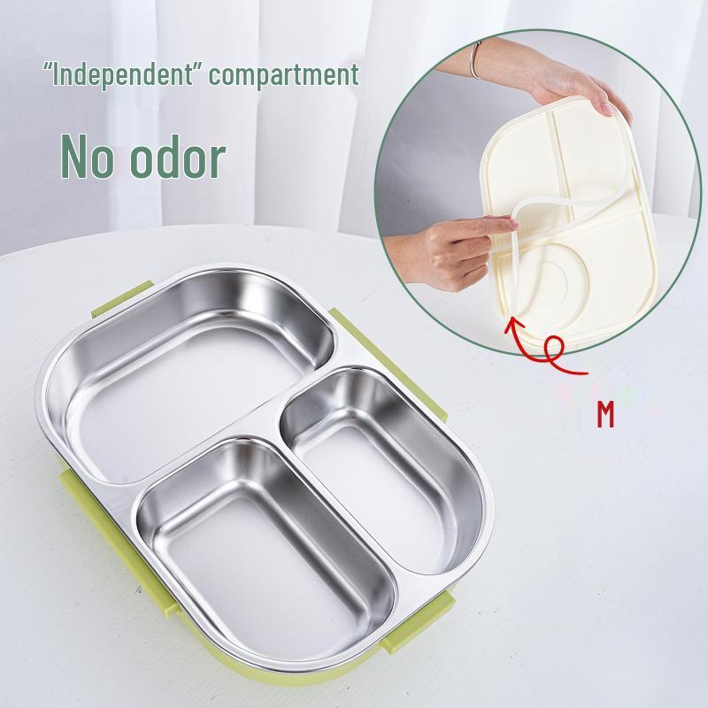 RuHan 304 Stainless Steel Divided Portable Kids Lunch Box