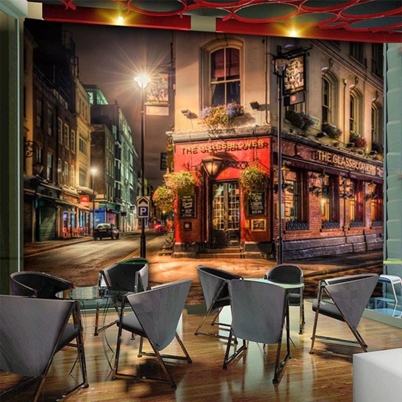 Fototapeta 3D Europejski Krajobraz Bar Ktv Noc Wystrój Domu Salon Fototapeta 3D