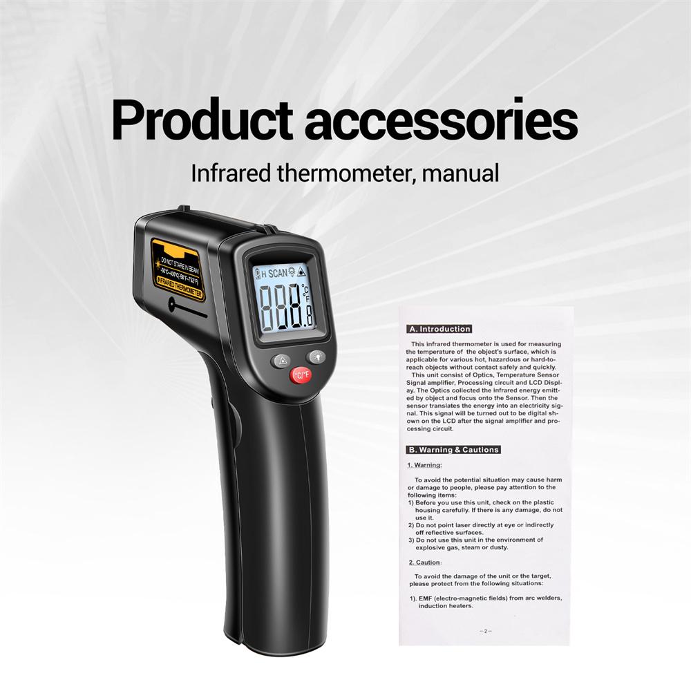 TH201 High - Sensitivity Digital Infrared Measurement Gun Hygrometer Non - Contact Laser Thermometer with Backlight
