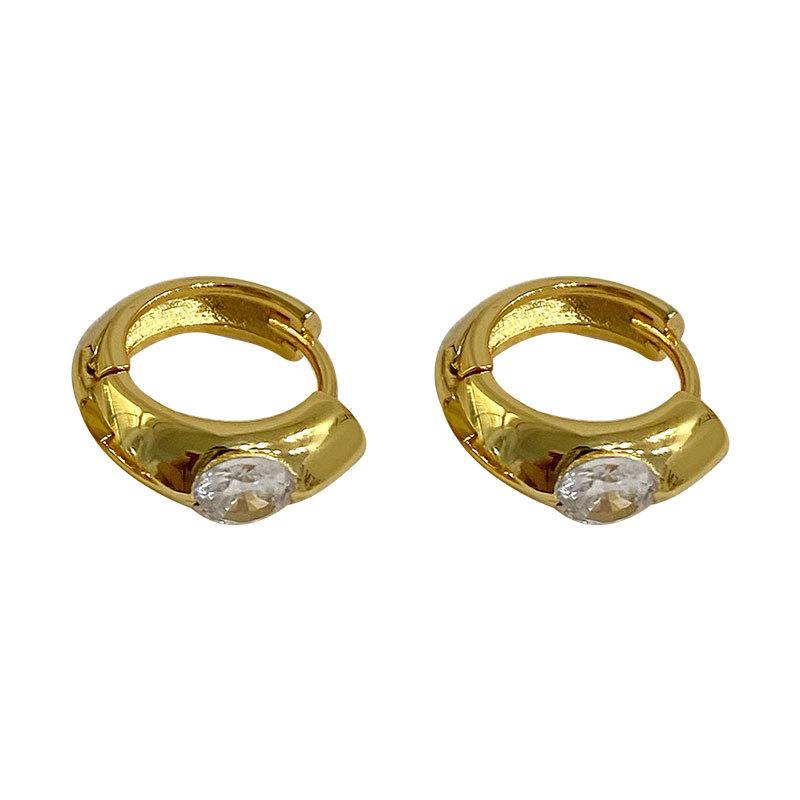 

Легкие роскошные высококачественные серьги-вкладыши с одним бриллиантом и цирконием, темпераментные универсальные серьги в новогоднем стиле