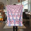 1PC Opanchu Usagi Print Flannel Blanket, High quality Comfortable for All Seasons, Home Decor, Warmth and Comfort, Perfect for Christmas Gifts104