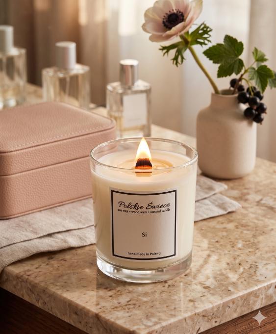soy candle with wooden wick + SI