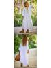 New Women's Cotton Linen Long Sleeve Cardigan Dress for Autumn and Winter
