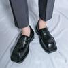 Men'S Formal Shoes Fashionable Square Toe Loafers
