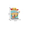 Idea Streetscape Nanobricks City Street View Micro Diamond Block Toy Coffee Burger Ice Cream Cake Juice Shop Building Bricks