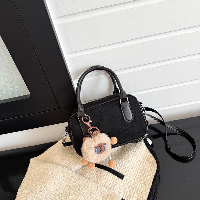 

Новая ретро мода осень и зима сумка для боулинга женская литературная однотонная персонализированная повседневная сумка-мессенджер в стиле Майяр чёрный