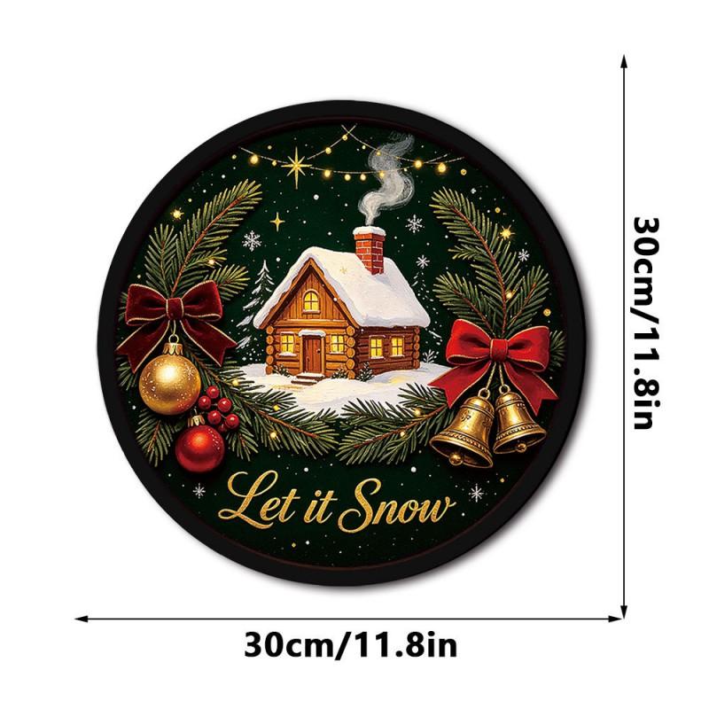 Wooden Christmas LED Hanging Ornament Decor Window Door Tree Festival Display