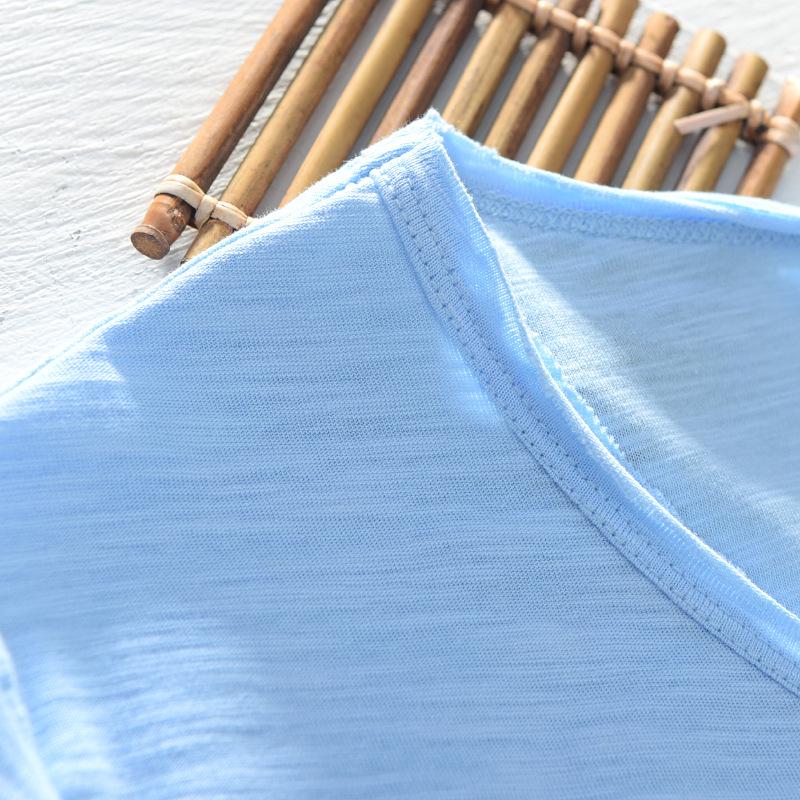 201A Men's Pure Cotton Summer T-Shirt - Short Sleeve, 8 Colors