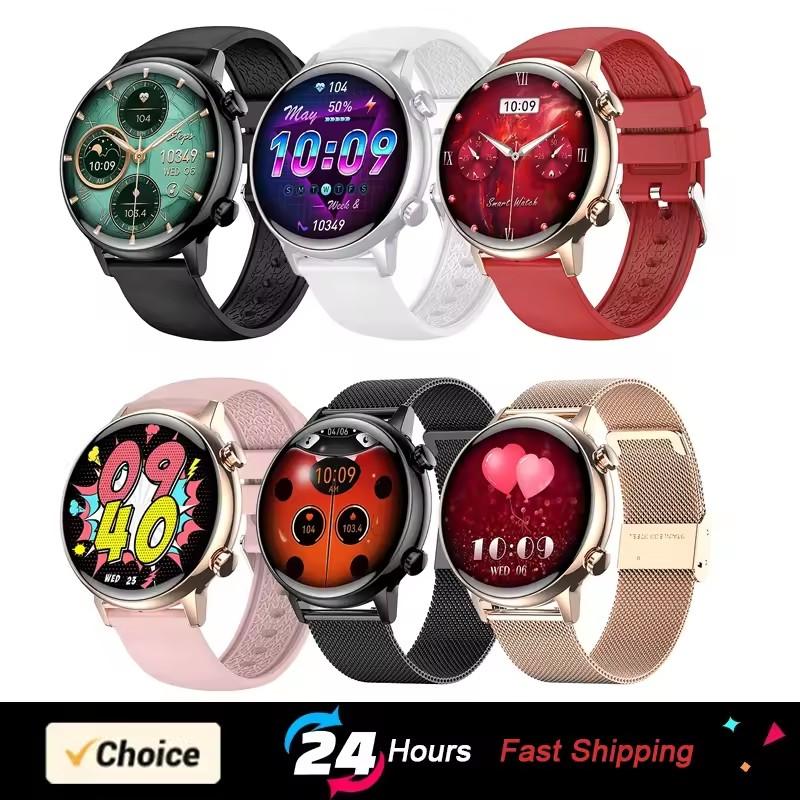 Women NFC Smart Watch 1.19" AMOLED Full Touch Screen Voice Call Health Smartwatch Heart Rate Blood Oxygen Monitoring Waterproof