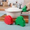 Christmas New Silicone Anti-scalding and Non-slip Gloves, Oven Microwave Oven Hand Clips, Kitchen Baking Silicone Heat Insulation Clips