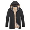 Men's Loose Casual Cotton Jacket Long Hip-Length    Warm Winter Daily Coat