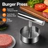 T‑Shaped Handle Stainless Steel Burger Press Non‑Stick Meat Patty Maker Mold for Beef Patties Pancake Flatbread Kitchen Gadget 4