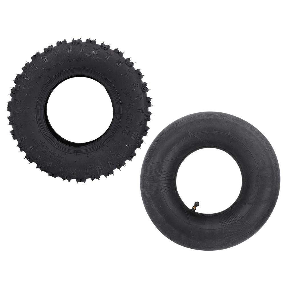 4.10 6 Tire and Inner Tube High Strength Rubber Inner Tubes and Tire Replacement for Go Kart Chinese ATV Tractor