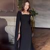 2024 Summer Women's Solid Color Square Neck Raglan Sleeve Slimming Dress