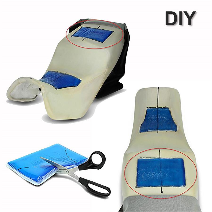 Universal Diy Modified 1Cm Thickness Polyurethane Elastic Fiber Gel Pad Motorcycle Seat Cushion Comfortable Mat Shock Absorption Mats 48X35Cm
