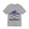 Retro Colorado Baseball T-Shirt Vintage Stil Maskottchen T-Shirt Teamfarben