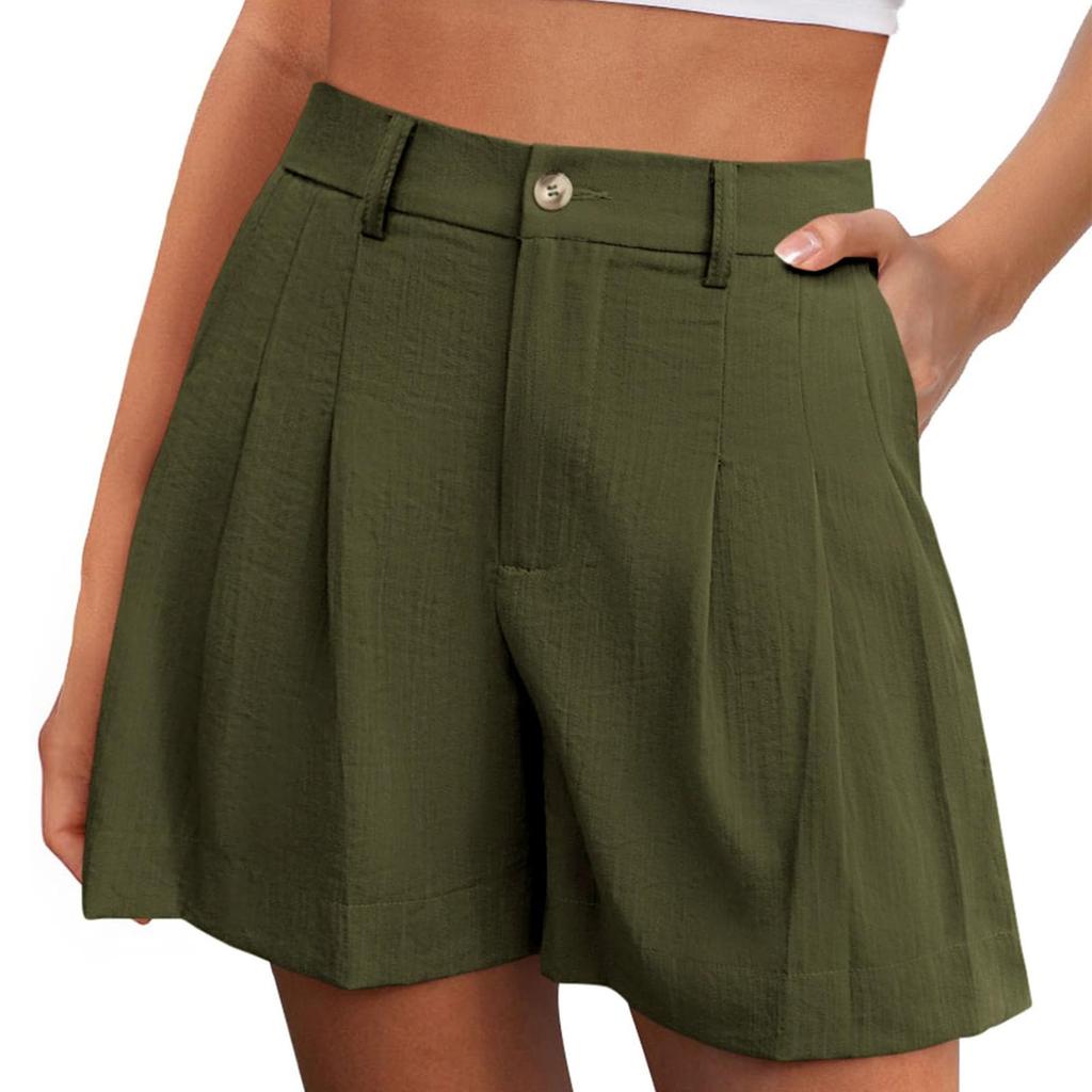 Summer Shorts For Women Casual High Waist Wide Leg Shorts