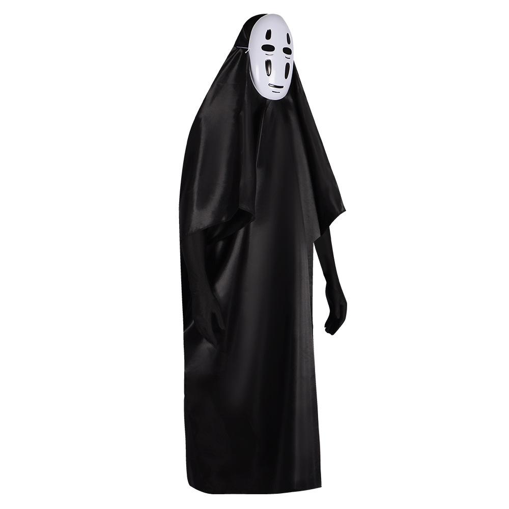 Japanese Anime No Face Man Cosplay Costume Unisex Halloween Carnival Party Adult Clothing Including Ghost Mask Gloves Costume