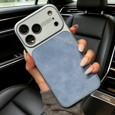 Fashion Vintage Cowboy Fabric Plating Lens Protect Case for iPhone 17 16 15 14 13 Pro Max Luxury Jeans Bumper Armor Phone Cover
