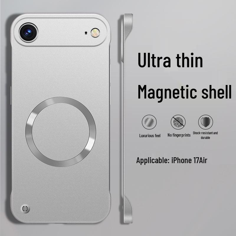 Apple 17 Air Bezramkowe Magnetyczne Etui na Telefon z Pełnym Pokryciem i Ochroną Obiektywu Pro Max.
