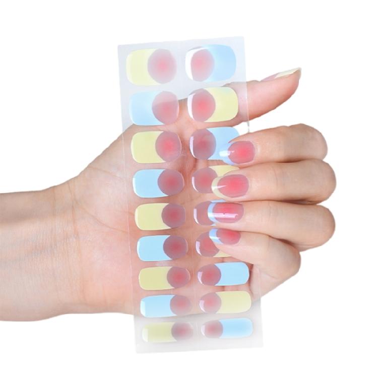 French Style Nails Art Stickers Nails Polish Wraps Semi Cured Gel Nail Strips