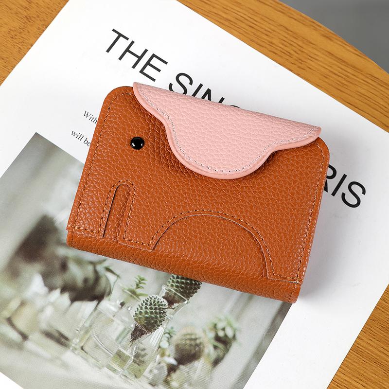 Мини Кошелек-слоник Мягкий ПУ Брелок-слоник Кошелек Сумка для хранения Милый Кошелек для Женщин