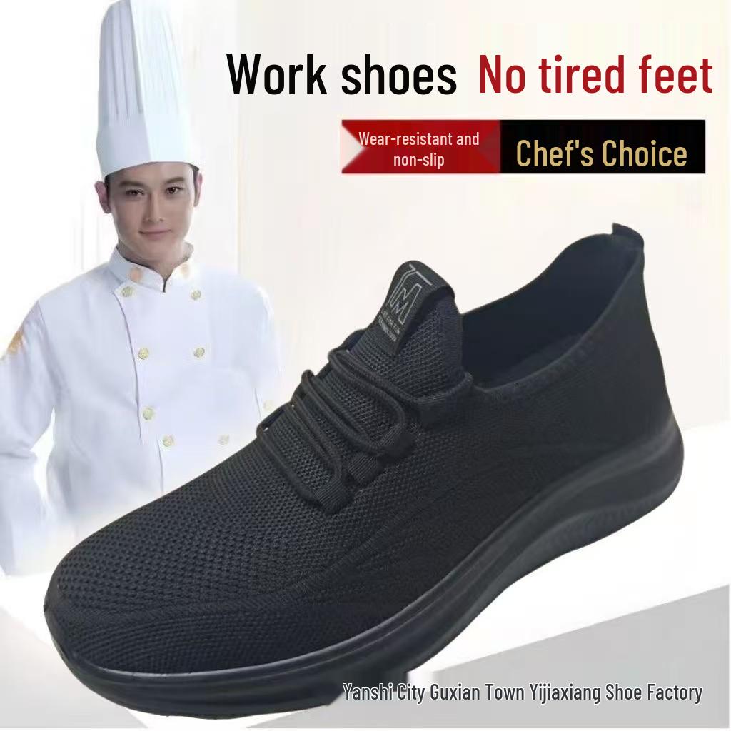 

Шеф-повар Нескользящие Дышащие Черные Повседневные Легкие Удобные Тканевые Туфли Старого Пекина 42