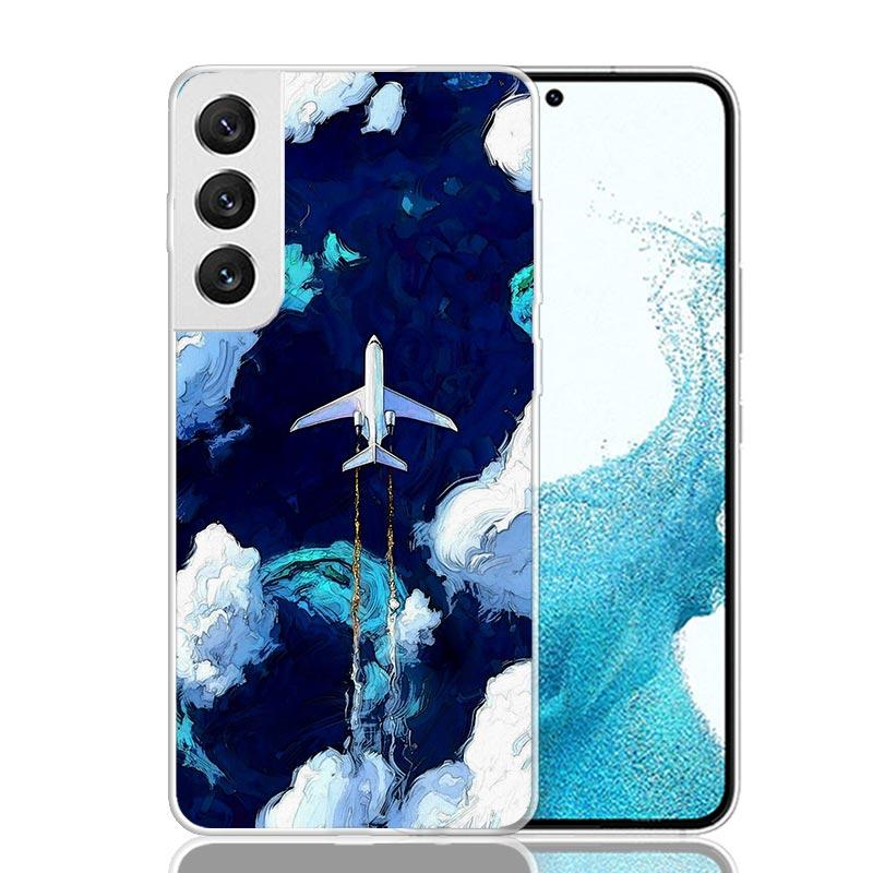 Aircraft Airplane Cool Phone Case For Samsung Galaxy S26 Ultra S23 S24 S25 Edge S20 FE S21 S22 Plus Soft Print Shell Cover Funda