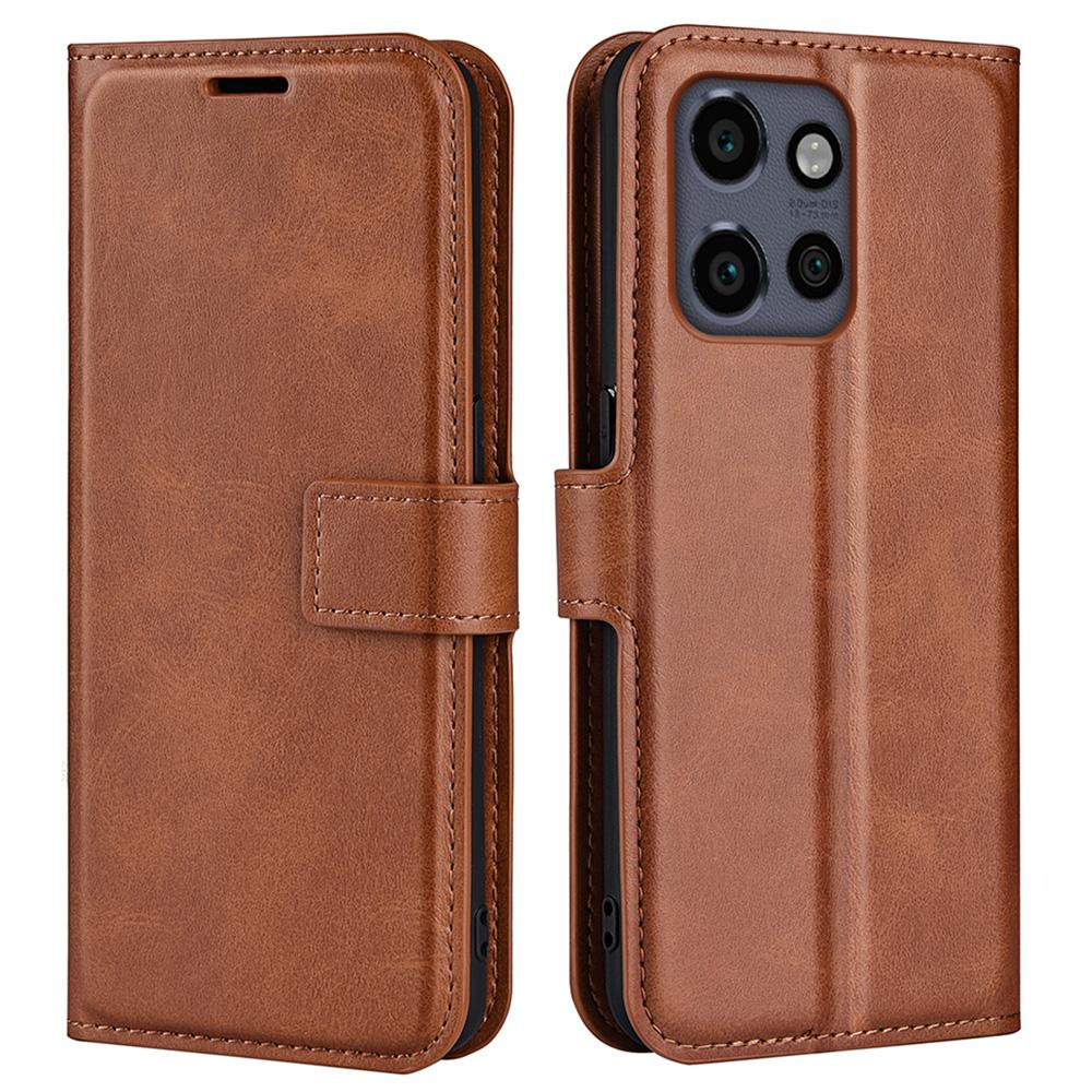 For Motorola Edge 50 Neo 5G/Moto S50 5G/Thinkphone 25 5G Stand Case Anti-Scratch Calf Texture Leather Phone Cover