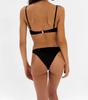 New European & American Style Strapless Bikini - Women's Black Circle Swimsuit