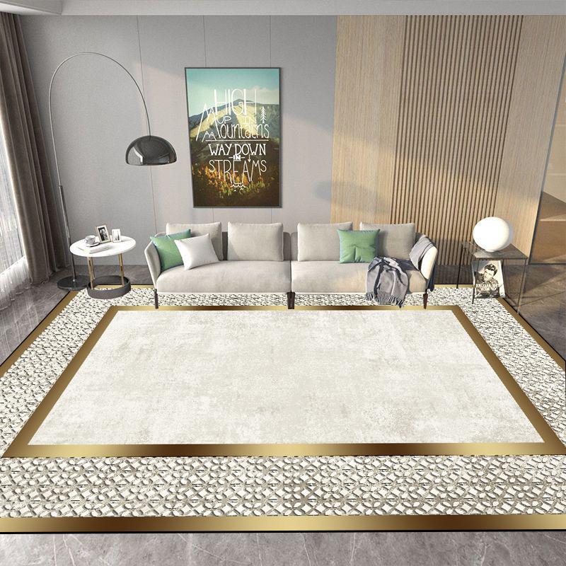 Modern Living Room Carpets Luxury Golden Decoration Carpet Hall Sofa Area Large Rug Bedroom Cloakroom Home Soft Mat Customizable