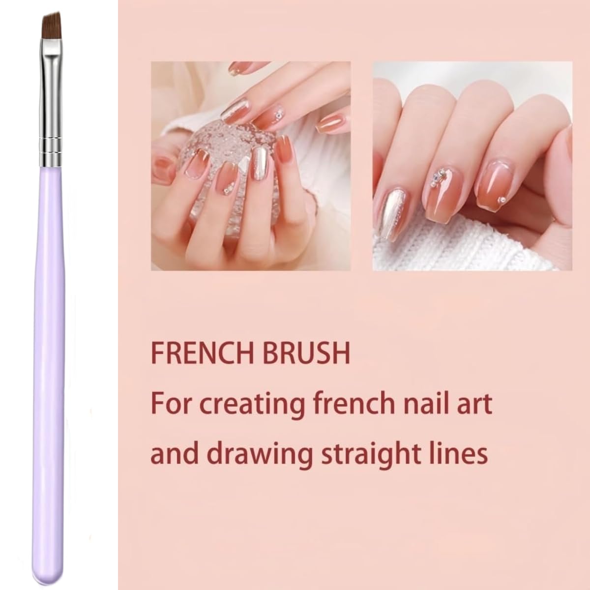 Nail Art Brushes, 6PCS Nail Design Painting Brush Sets with Nail Polish Brush Nail Liner Brush Nail Extension Gel Brush Builder Nail Gel Brush and
