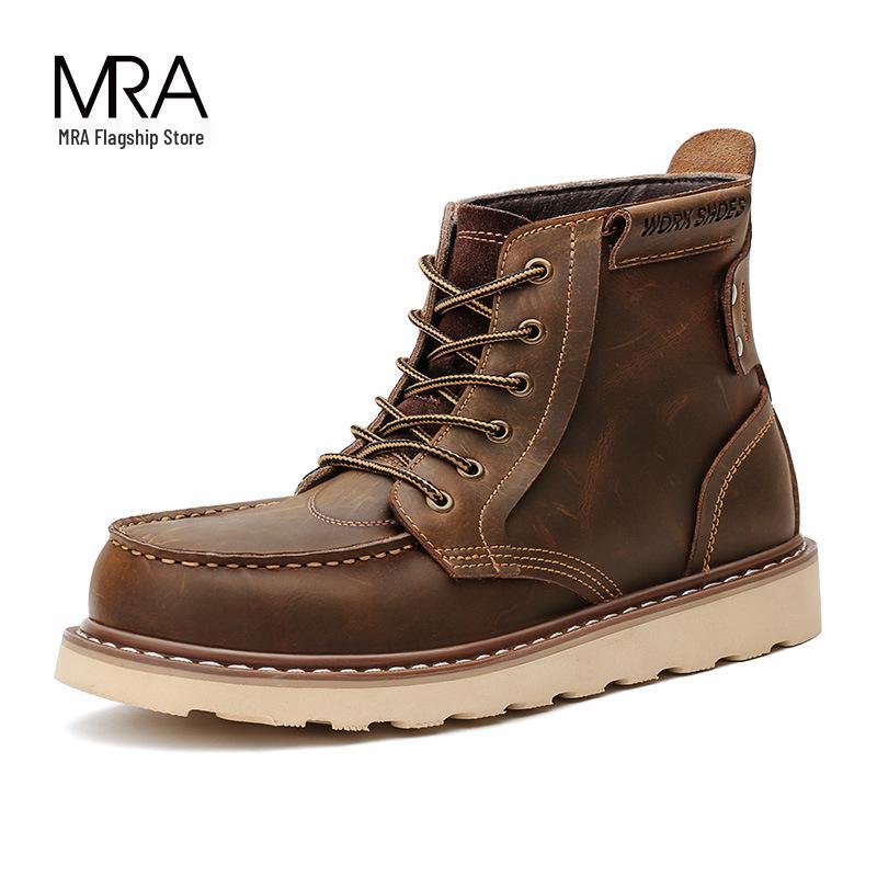 MRA Herren High-Top Retro Leder Winterstiefel 875