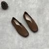 Johnature Handmade Genuine Leather Soft Soled Loafers Casual Soft Cowhide Flat Women's Slip-on Shoes