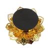 Zinc Zinc Zinc Alloy Lotus Lamp Holder Lotus Shape Butter Candle Holder Gold Hollow Incense Holder  Home