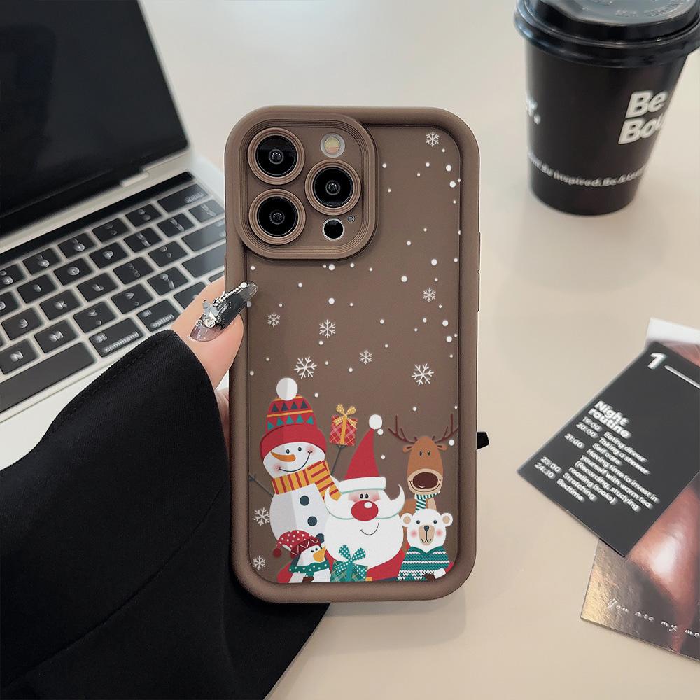 Weihnachts-Handyhülle für iPhone 11 13 12 14 15 16 Pro Max XR XS Samsung A15 A55 A05 Redmi 12 13C OPPO A16 A18 Reno 11 Vivo Y17S Y12 Infinix Note 40