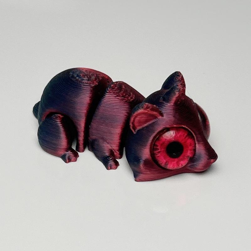 3D Printed Hamster Figures Animal Toys Multi-joint Movable Simulation Big Eyes Home Accessories Crafts Fidget Toy Kids Gifts