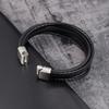 Multilayer Leather Classic Small Accessories Men's Leather Stainless Steel Bracelet For Birthday Party Lucky Present