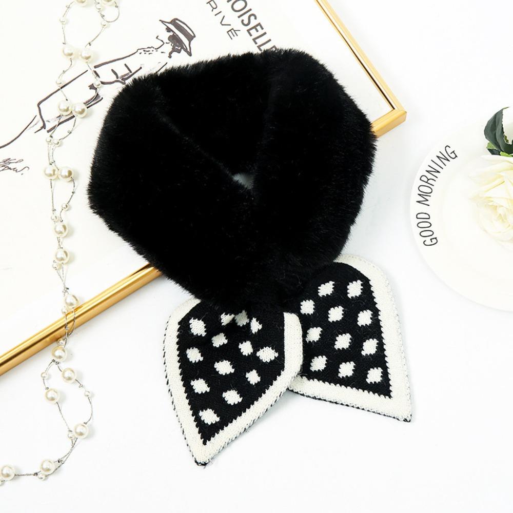 1Pc Scarf Female Winter Korean Version Female Plush Sweet Thickened Warm Autumn And Winter Student Scarf Versatile
