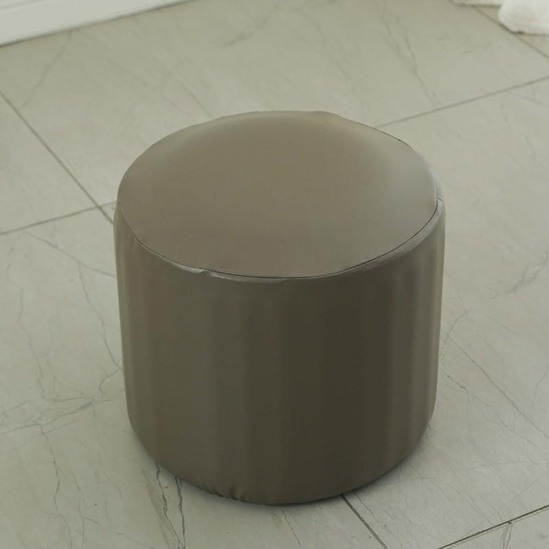 PU Leather Slipcover Waterproof Dustproof Seat Cover Round Footstool Cover Chair Protector For Home Hotel Banquet