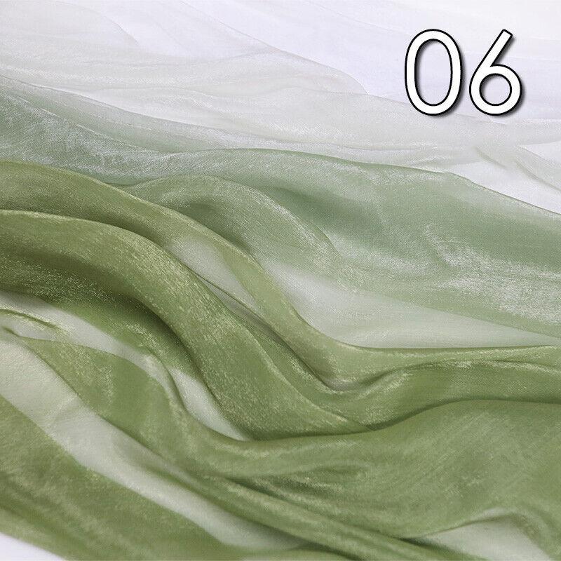100X150CM Brocade Silk Gradient Chiffon Fabric Hanfu Stage Costume Material Crafts Organza Tulle Fabric DIY Sewing Supplies